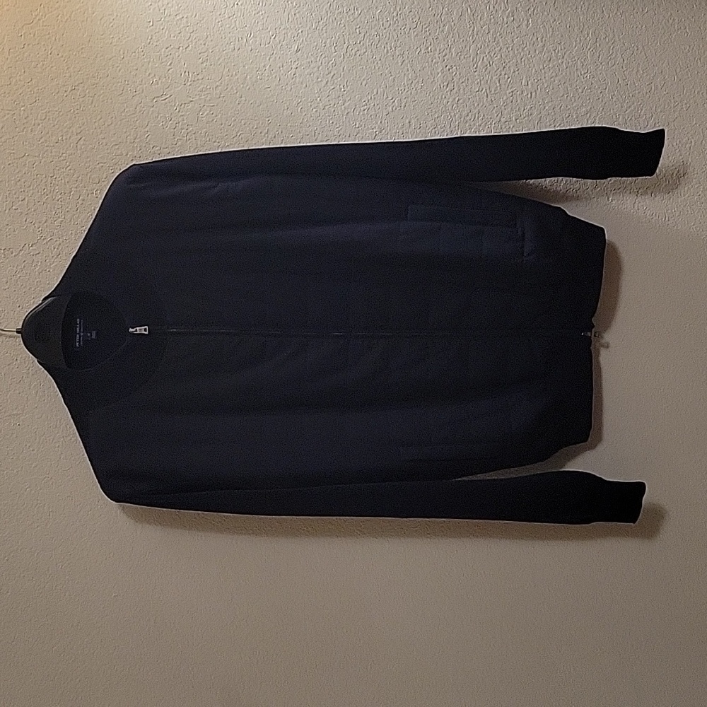 Peter Millar Crown Crafter Merino Wool Full-zip Sweater - Navy - Medium